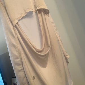 Lululemon White Open Back Tank